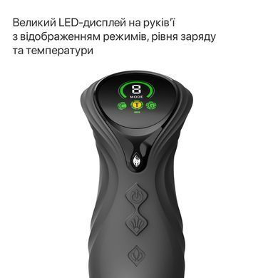 Смарт пульсатор-кролик с вибрацией Zalo Mose 2 Obsidian Black, подогрев до 42 &deg;C, кристалл Swarovski