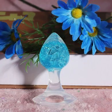Анальная пробка Liebe Seele Heart-shaped Crystal Anal Plug - Blue Small