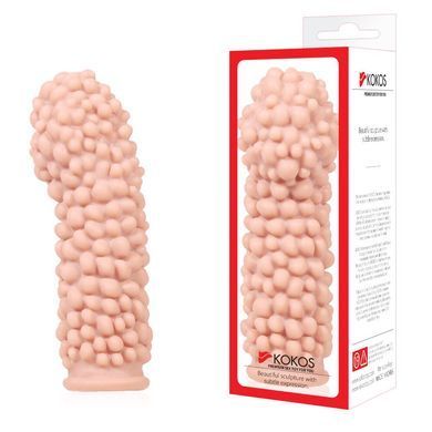 Насадка на член Kokos Extreme Sleeve ES.08 размер M, утолщающая, стимулирующий рельеф