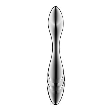 Металевий дилдо Satisfyer Pure Gravity 3, двосторонній, можна нагрівати й охолоджувати, дуже важкий