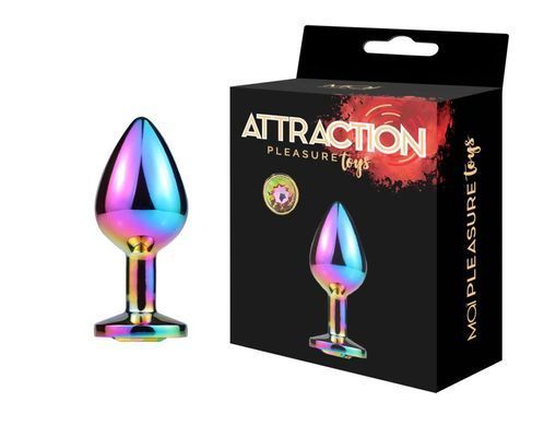 Металлическая анальная пробка MAI Attraction Toys №73 Rainbow