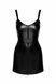 Платье Noir Handmade F320 Starlet, M, под латекс, мини, молния по всей длине, кольцо на поясе