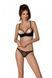 Еротичний комплект Passion MARINA SET WITH OPEN BRA, S/M, black, відкриті чашки