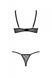 Еротичний комплект Passion MARINA SET WITH OPEN BRA, S/M, black, відкриті чашки