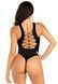 Боди Leg Avenue Opaque racer tank bodysuit, One Size, черное, имитация шнуровки, низ &mdash; стринги