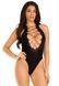 Боди Leg Avenue Opaque racer tank bodysuit, One Size, черное, имитация шнуровки, низ &mdash; стринги