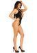 Боди Leg Avenue Opaque racer tank bodysuit, One Size, черное, имитация шнуровки, низ &mdash; стринги