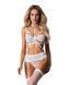 Комплект Obsessive Premisis White 3-pcs crotchless set S/M