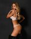 Комплект Obsessive Premisis White 3-pcs crotchless set S/M