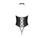 Боди из эко-кожи с имитацией шнуровки и открытым доступом Passion NANCY BODY S/M, black