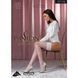 Чулки Passion ST119 5 white, на ажурной силиконовой резинке, с цветочным декором и люрексовой нитью