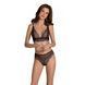 Комплект Passion AMBERLY SET black, S/M, бралетт и трусики бразилиана