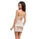 (SALE) Сорочка приталенная с чашечками LOTUS CHEMISE cream L/XL - Passion Exclusive, трусики