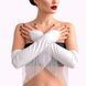 Виниловые митенки Art of Sex - Lerona, размер L, цвет белый