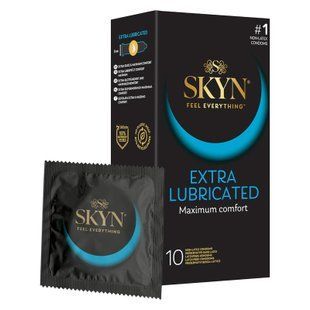 Безлатексные премиум-презервативы SKYN Extra Lubricated 10 шт, ультратонкие, на 40&thinsp;% больше смазки