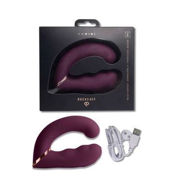 Вибратор&nbsp;Rocks&nbsp;Off&nbsp;Gemini&nbsp;Burgundy