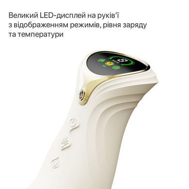 Смарт пульсатор-кролик с вибрацией Zalo Mose 2 Ivory White, подогрев до 42 &deg;C, кристалл Swarovski