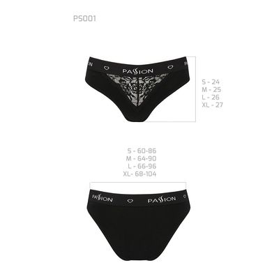 Трусики с широкой резинкой и кружевом Passion PS001 PANTIES black, size L