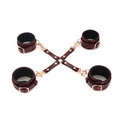 Кожаная крестовина Liebe Seele Wine Red Hogtie