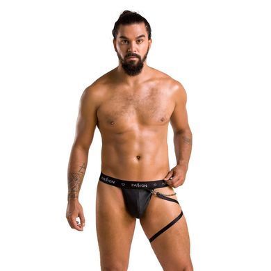 Чоловічі трусики танга з підв&rsquo;язкою Passion 058 THONG BILL S/M Black