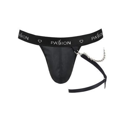 Чоловічі трусики танга з підв&rsquo;язкою Passion 058 THONG BILL S/M Black