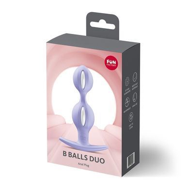 Анальные шарики Fun Factory B BALLS DUO Purple, эффект вибрации, диаметр 3,2 и 3,6 см