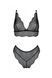 Комплект Passion AMBERLY SET black, XXL/XXXL, бралетт и трусики бразилиана