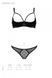 Эротический комплект Passion MARINA SET WITH OPEN BRA, XXL/XXXL, black, открытые чашки