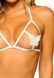 Эротический комплект с открытой чашкой Leg Avenue Open cup bra and pearl panty One Size White