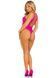 Боди Leg Avenue Opaque racer tank bodysuit, One Size, розовое, имитация шнуровки, низ &mdash; стринги