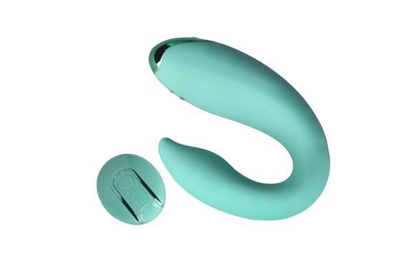 Вибратор для пар FairyGasm PleasureBerry green, зарядный кейс, пульт ДУ