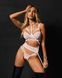 Комплект Obsessive Premisis White 3-pcs crotchless set L/XL