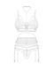 Комплект Obsessive Premisis White 3-pcs crotchless set L/XL
