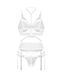 Комплект Obsessive Premisis White 3-pcs crotchless set L/XL