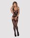 Бодистокинг Obsessive Bodystocking F217 XL/XXL, элегантный силуэтный рисунок, имитация чулок