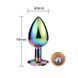 Металлическая анальная пробка MAI Attraction Toys №74 Rainbow