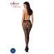 Колготки-бодістокінги Passion S012 One Size, Black, імітація панчіх, пояса та мереживних трусиків