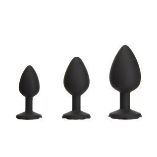 Набір силіконових анальних пробок BMS Roses Til&rsquo; Dawn Silicone Anal Plug Kit Starter Kit Black