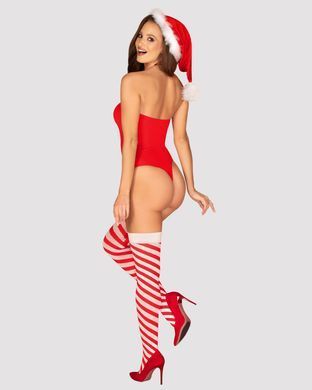 Боді Obsessive Kissmas teddy red L/XL