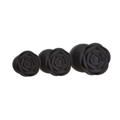 Набор силиконовых анальных пробок BMS Roses Til&rsquo; Dawn Silicone Anal Plug Kit Starter Kit Black