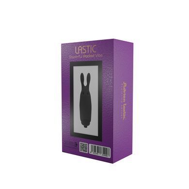 Вибропуля Adrien Lastic Pocket Vibe Rabbit Black со стимулирующими ушками