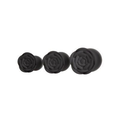 Набор силиконовых анальных пробок BMS Roses Til&rsquo; Dawn Silicone Anal Plug Kit Starter Kit Black