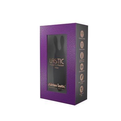 Вибропуля Adrien Lastic Pocket Vibe Rabbit Black со стимулирующими ушками