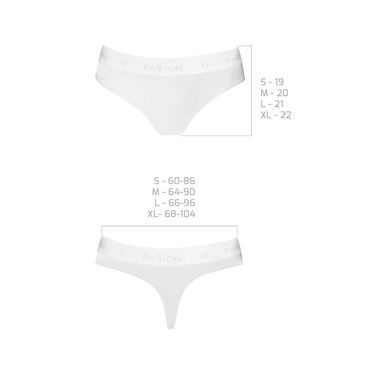 Трусики-бразилиана из хлопка Passion PS005 PANTIES M, white