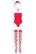 Боді Obsessive Kissmas teddy red L/XL