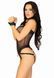 Комплект атласных ремней для бондажа Leg Avenue Satin elastic harness Set, One size, Black
