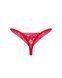 Мереживні стрінги Obsessive Lacelove thong XS/S Red, низька посадка