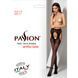 Колготки-бодістокінги з відкритим доступом Passion S017 One Size, Black, імітація панчіх та пояса