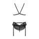 Комплект с открытым доступом Passion DELIENA SET L/XL black, лиф, стринги, пояс для чулок