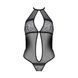 Сетчатое боди с кружевом на груди Passion SATARA BODY XXL/XXXL black